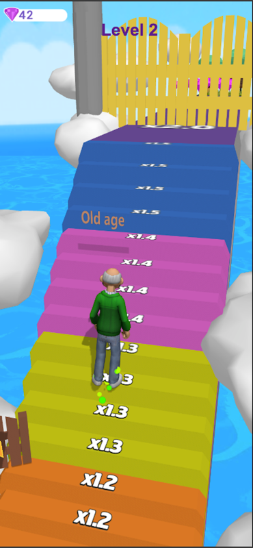 Game Screenshot 2 - Baby on colorful track